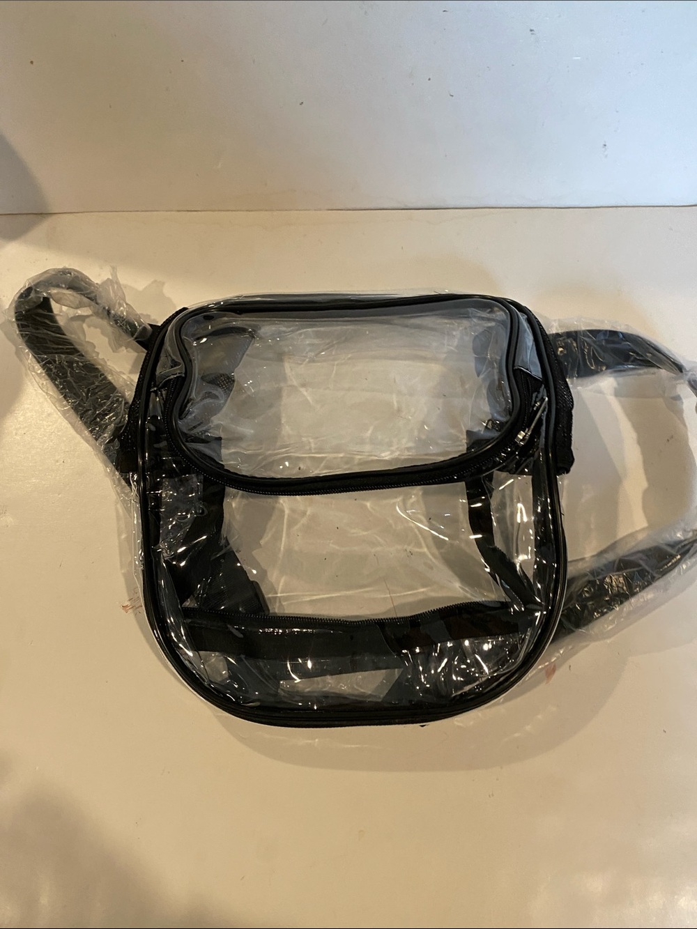 NWOT Black & Clear PVC Mini Backpack